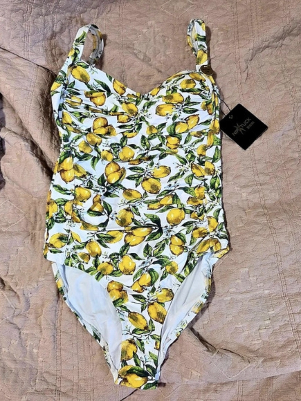 NWT Nip Tuck Swim Joanne twist-front tummy control one-piece swimsuit